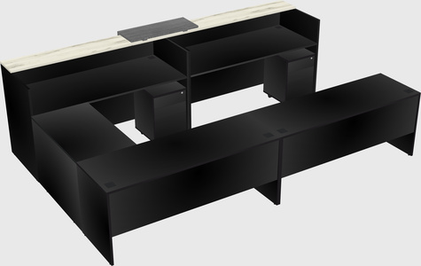 Shared one sided u-shaped reception desk