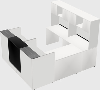 Shared one sided u-shaped reception desk