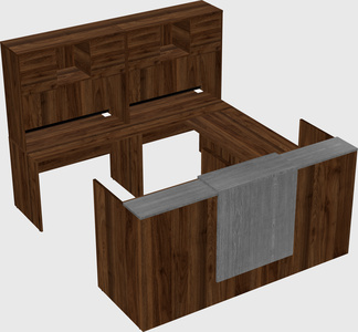 Shared one sided u-shaped reception desk