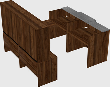 Shared one sided u-shaped reception desk