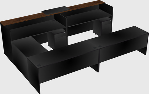 Shared one sided u-shaped reception desk