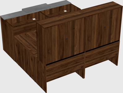 Shared one sided u-shaped reception desk