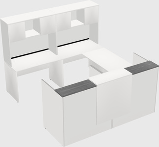 Shared one sided u-shaped reception desk
