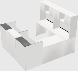 Shared one sided u-shaped reception desk