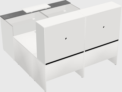 Shared one sided u-shaped reception desk