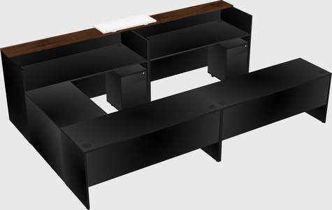 Shared one sided u-shaped reception desk