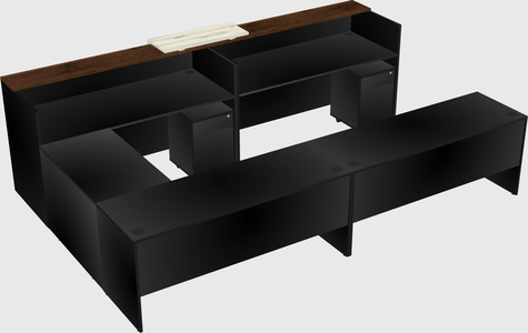 Shared one sided u-shaped reception desk