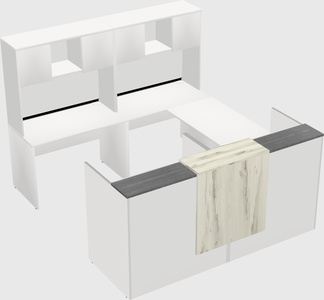 Shared one sided u-shaped reception desk