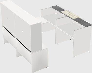 Shared one sided u-shaped reception desk