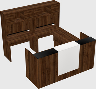 Shared one sided u-shaped reception desk