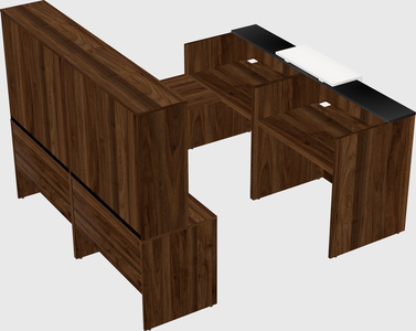 Shared one sided u-shaped reception desk