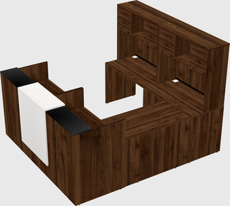 Shared one sided u-shaped reception desk