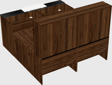 Shared one sided u-shaped reception desk