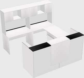 Shared one sided u-shaped reception desk