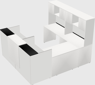 Shared one sided u-shaped reception desk