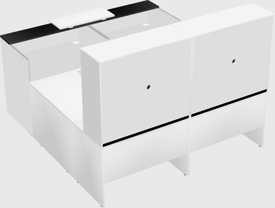 Shared one sided u-shaped reception desk