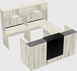 Shared one sided u-shaped reception desk