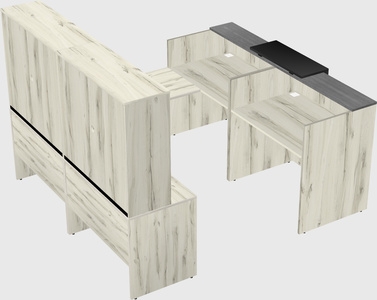 Shared one sided u-shaped reception desk