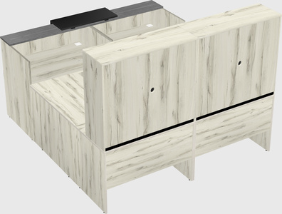 Shared one sided u-shaped reception desk