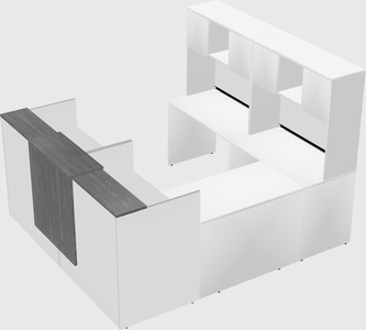 Shared one sided u-shaped reception desk