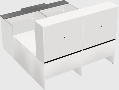 Shared one sided u-shaped reception desk