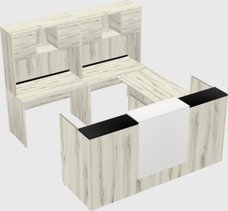 Shared one sided u-shaped reception desk