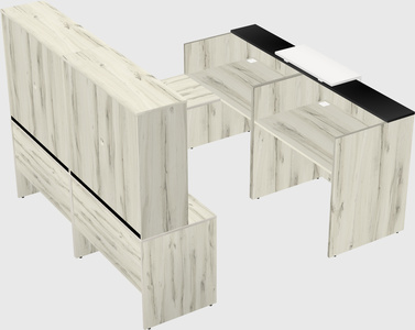 Shared one sided u-shaped reception desk
