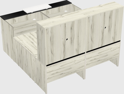 Shared one sided u-shaped reception desk