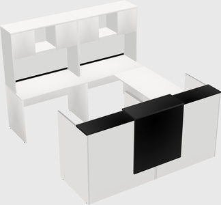 Shared one sided u-shaped reception desk