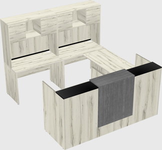 Shared one sided u-shaped reception desk