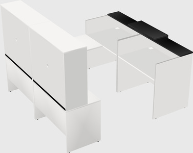 Shared one sided u-shaped reception desk