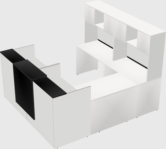 Shared one sided u-shaped reception desk