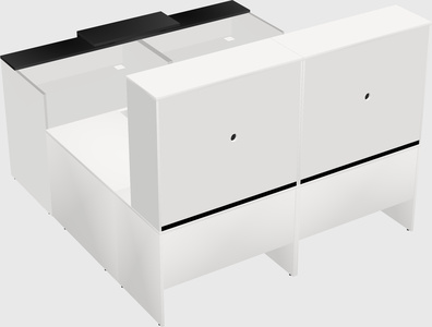 Shared one sided u-shaped reception desk