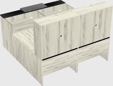 Shared one sided u-shaped reception desk