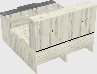 Shared one sided u-shaped reception desk