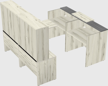 Shared one sided u-shaped reception desk