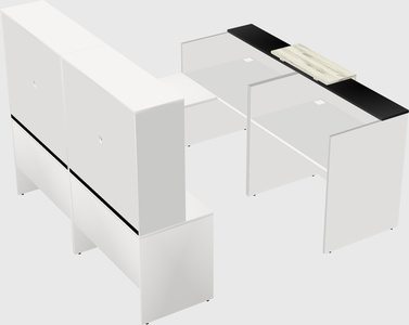 Shared one sided u-shaped reception desk
