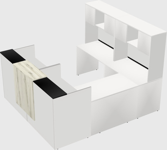 Shared one sided u-shaped reception desk