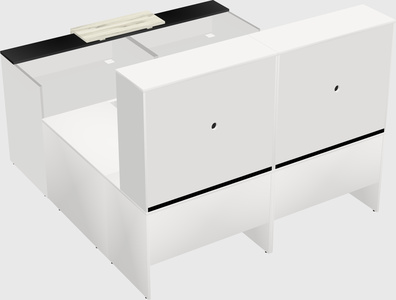 Shared one sided u-shaped reception desk