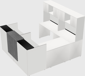 Shared one sided u-shaped reception desk