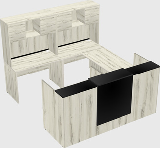 Shared one sided u-shaped reception desk