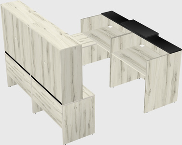 Shared one sided u-shaped reception desk