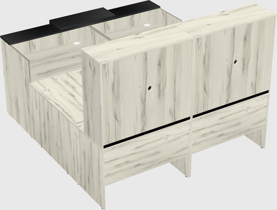 Shared one sided u-shaped reception desk