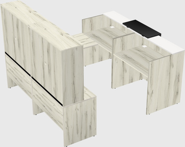 Shared one sided u-shaped reception desk