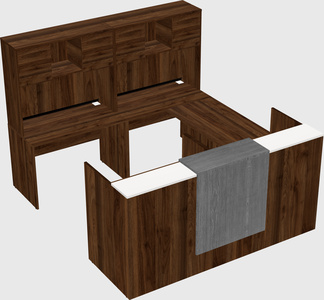 Shared one sided u-shaped reception desk