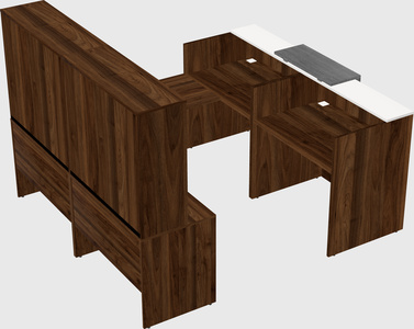 Shared one sided u-shaped reception desk