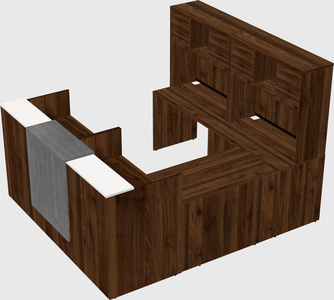 Shared one sided u-shaped reception desk