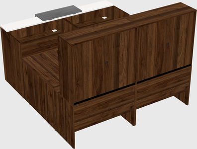 Shared one sided u-shaped reception desk