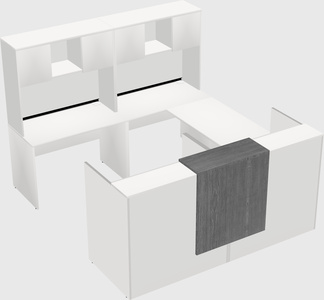 Shared one sided u-shaped reception desk