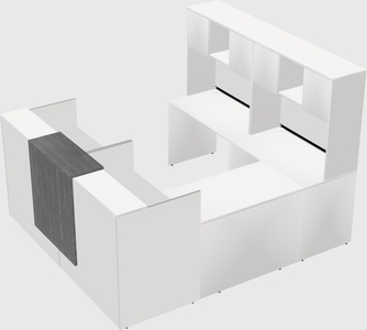 Shared one sided u-shaped reception desk